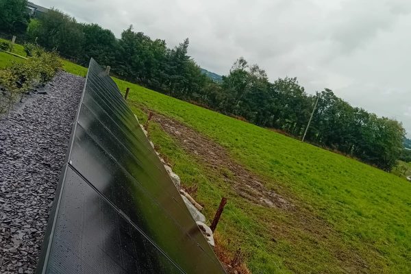 This is a Ground Mount System we installed.